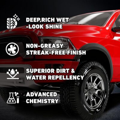 Ceramic Tire Shine, High Gloss Tire Coating, Give Tires a Deep Wet Shine and Long-Lasting Protection, Non-Greasy Ceramic Tire Coating for Car, Truck & SUV - Image 4