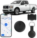 GPS Tracker for Vehicles, No Subscription or SIM Required, Hidden Vehicle Locator, Magnetic Waterproof, Accurate Tracking, 365-Day Battery Life, iOS Only (Black)