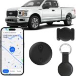 GPS Tracker for Vehicles, No Subscription or SIM Required, Hidden Vehicle Locator, Magnetic Waterproof, Accurate Tracking, 365-Day Battery Life, iOS Only (Black)