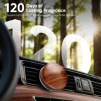 Littlelucky Car Air Freshener, 2 PCS North America Walnut Wood, Car Air Freshener Vent Clip for Hidden Air Vent etc, 4 PCS Scent Refills, 2 Natural Plant Extract Fragrance Long-lasting for 120 Days - Image 2