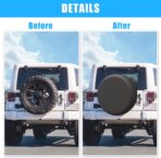 uxcell Universal 210D Polyester Spare Tire Cover for Jeep Trailer RV SUV Truck Wheel Fit Overall Wheel Diameter 16 Inch Black - Image 6