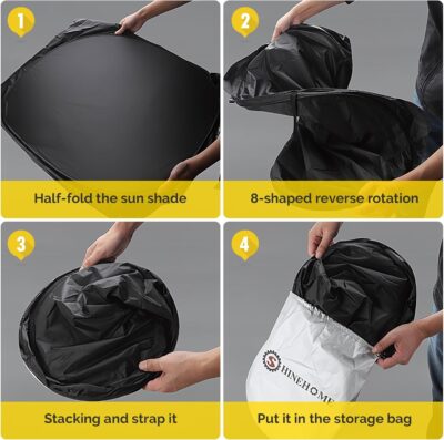 Car Windshield Sun Shade Compatible with 2020 2021 2022 2023 2024 2025 2026 Toyota Corolla Accessories Foldable Front Window Sunshade Custom Windshield Cover Sun Visor Block UV Rays - Image 7