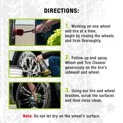 ExoForma Wheel & Tire Cleaner - Removes Built-Up Brake Dust, Dirt & Grime - Improves Dressing Performance - 2-in-1 Formula - Chosen by Pros (16 FL Oz) - Image 6