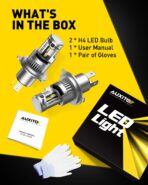 AUXITO H4/9003 Bulbs, 80,000LM 15X Super Output, 6500K Cool White, Long Lifespan, 1:1 Mini Size Replacement Light Bulbs, Plug-N-Play, Pack of 2 - Image 6