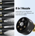 Portable Cordless Pressure Washer, 18 bar Portable Power Washer with 6-in-1 Nozzle, 6L/min Hand Held Pressure Washer with 2 Batteries, Sprays 6-10m Away, Battery Power Cleaner for Car, Garden, Home. - Image 2