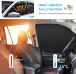 Car Curtains for Side Window - 4 Pcs Thicken Privacy Sun Shades Magnetic 100% Block Light Car Window Covers with Cooler Feeling (Thickset, 4pcs) - Image 4
