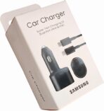 LEOM Fast Car Charger for Samsung Super Fast Dual Car Charger (45W+15W) Dual Ports USB-C & USB-A - Black - EP-L5300XBEGWW - Image 2