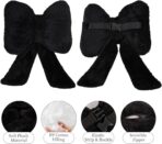 2 Pack Bow Car Headrest Pillows Plush Car Neck Pillows for Travel Driving Office Chair Head Support Cushions, Also Cute Car Decor Accessories (Black) - Image 5