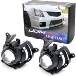 iJDMTOY OEM-Spec Projector Lens Fog Light Assemblies Kit w/ H11 Halogen Bulbs, Compatible With 2008-2015 Cadillac CTS, 2008-2012 Chevrolet Malibu, etc