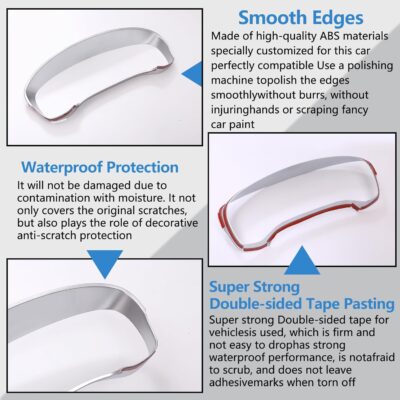 Center Console Dashboard Meter Panel Frame Trim Compatible with BMW 5 Series G30 G38 2018-2022,Car Dash Instrument Panel Speedometer Frame Molding Cover Trim Accessories (ABS Chrome) - Image 3