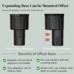 Car Cup Holder Expander Adapter for Large Water Bottles - [Patented & Upgraded] - Holds: Hydro-Flask, Yeti, Nalgene, Owala, 32-40oz - Adjustable Expandable Insert Extender - Universal - Image 5