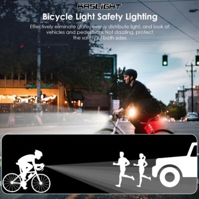 Bike Lights,Bike Light for Night Riding,10000Lumen LED Bike Headlight,Rechargeable Bike Headlight,Bright Bike Lights Front and Back with High Beam&Low Beam Light,Free Taillights - Image 5