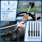 26pcs Car Cleaning Kit, Gray Interior Detailing Kit with High Power Vacuum Portable Cordless, Handheld Vacuum Cleaner for Home, Car, Pet Hair, Keyboard, Complete Auto Accessories for Gift - Image 6