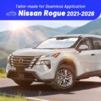 Windshield Sun Shade for Nissan Rogue 2021-2026, Custom Fit Foldable Umbrella Sunshade with 360° Rotating Shaft, Front Window Shade for UV & Heat Protection, Easy Storage Car Sun Shields - Image 3