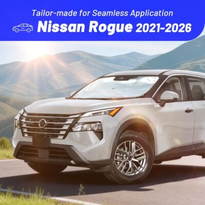 Windshield Sun Shade for Nissan Rogue 2021-2026, Custom Fit Foldable Umbrella Sunshade with 360° Rotating Shaft, Front Window Shade for UV & Heat Protection, Easy Storage Car Sun Shields - Image 3