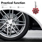 Heavy Duty Tire Pressure Gauge Metal Car Tire Air Pressure Gauge Tool with Digital Display Red for Auto Monitoring - Image 6