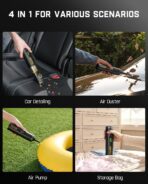 Fanttik Slim V10 APEX Cordless Car Vacuum, 4-in-1 Portable Mini Handheld Vac, 19kPa Suction Power, Upgraded Smart Digital Display, 2 Suction Modes for Small Jobs, Car, Office Desk, Keyboards (Black) - Image 2