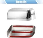 X AUTOHAUX Pair Car Exterior Chrome Plated Power Top Half Mirror Cover Cap for Ford F-150 FX4 XLT 2004-2008 - Image 6