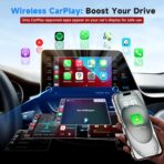 Wireless CarPlay Adapter for iPhone, Super mini Compact 2-in-1 Dongle for Apple iOS 10+, Convert Wired to Wireless CarPlay, Instant Connectivity, Fit for Cars from 2016 with Built-in CarPlay - Image 4