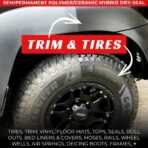 RENEW PROTECT Blak, Semipermanent Rich Black Tire & Trim Treatment, Mid to High Shine, Floor Mat- RV- Golf Cart, Motorcycle-Safe, Acrylic Ceramic-Hybrid Protectant, Wash-Proof, 5 min Dry-Seal 8oz - Image 2
