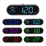 G9 Heads Up Display for Car Smart Speedometer HUD Shows Speed, Time, Trip Distance/Duration, 0-100km/h Time Direction with 7 Adjustable Color Modes.