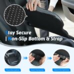 Wedge Car Seat Cushion for Better Visibility & Sciatica Pain Relief - High Density Memory Foam, Non-Slip Ergonomic Car Seat Cushion for Driving, Universal Fit for Car, SUV,Truck & Tractor - Image 6