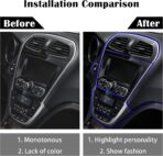 Car Interior Trim Strips,Universal 33ft Car Electroplating Decoration Styling Door Dashboard, Flexible Interior Trim Accessories with Installing Tool(Blue) - Image 5