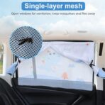 2 PCS Magnetic Car Window Shade for Baby,Easy Installation Side Window Sunshades, Universal Fit for Most Cars Friendly Automotive Interior with Cartoon Patterns -for Baby - Image 6