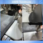 Leather Car Backseat Organizer with Tablet Holder - 9 Large Storage Pockets, Foldable Food Tray & Anti-Scratch Kick Mats - Universal Car Seat Protector for Kids, Pets & Travel Accessories 1 Pack - Image 6