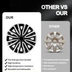 15 inch Wheel Covers for Iron Rim, 15" Hubcap Set of 4, Plastic Cap Rim Covers Wheel Replacement Plastic Hubcaps Automotive Accessories (15inch-Sword-4PCS-Cover, 15 Inch) - Image 4