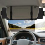 Veharvim Sun Visor Extender for Car (Polarized, UV400, PC Lens, 2 Side Sunshade), Car Visor Extender Sun Blocker, Visor Extender Attachment, Anti-Glare for Safe Driving