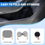 4 PCS Universal Car Window Shades for Baby, 20"x12" Static Cling Mesh Car Shades for Side Windows, Easy Fold UV & Sun Protection Window Covers for Family Travel - Image 6