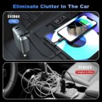 Retractable Car Charger 4 in 1, Car Charger USB C Fast Charge 84W Cigarette Lighter USB Charger, Travel Essentials Car Accessories Gifts for Men Women for iPhone 17 16 15 14 13 12 Pro Max, Samsung - Image 4