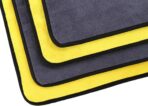 SOFTBATFY Ultrasoft, Large, Thick and Quick Drying Car Microfiber Cleaning Towel 800GSM Polishing Waxing Auto Detailing Towel Cloth (6pack,16 x 16inches) (Grey-Yellow) - Image 3