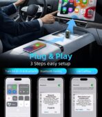 Mini Wireless Carplay Adapter for Apple iPhone, Converts Wired to Wireless Car Play Adapter, CarPlay Dongle Stick for Car(2015+), USB & Type-C Plug & Play for iPhone iOS 10+ Android 11+ - Image 2
