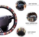 Steering Wheel Cover for Women Boho Universal Steering Wheel Covers Protector Car Accessories for Car 15 inch (Boho) - Image 3