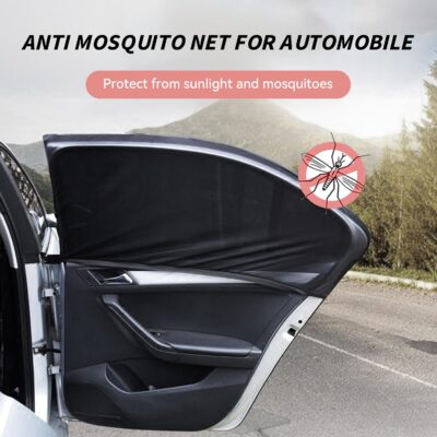 2PCS Car Windshield Sun Shade, High Elasticity Mesh Rear Side Window Sunshades, Stretchable UV Protection, Breathable Design for Heat Reduction, Easy Installation, Universal for SUV, Truck, RV - Image 4