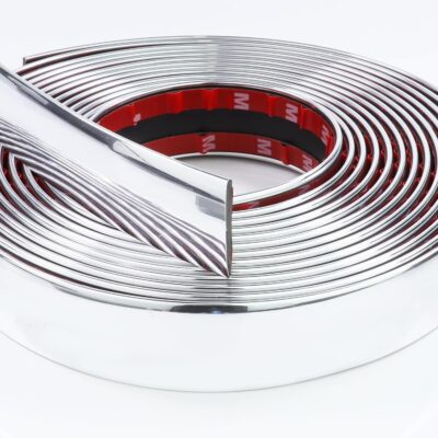 16FT Automotive Chrome Trim Molding 1"(25mm) Heavy Duty Chrome Car Moldings Trim UV Protected Scratch-Proof for Truck RV SUV Side Door Window Bumper, Self Adhesive - Image 3