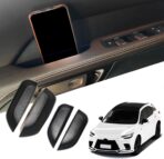 Car Door Handle Pocket Organizer Inserts for Lexus RX 2023 2024 2025 2026 Accessories Car Pocket Organizer Front Rear Door Grab Inner Tray Box (4PCS Black TPE Storage Box-4 Door) (Black)