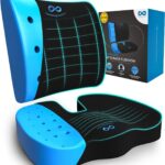 Everlasting Comfort Doctor Recommended Memory Foam Seat Cushion for Office Chairs & Car - Ergonomic Office Desk Accessories - Cushions for Tailbone Pain Relief, Sciatica & Back Support Pillow