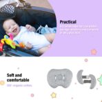 Upgraded 2 in 1 Baby Travel Pillow, Adjustable Straps, Banana Shape Baby Neck Head Support Pillow Stroller Insert Cushion for 4 Months Up Kids, Toddler Grey - Image 7