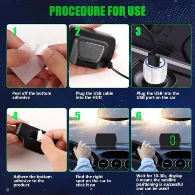 GPS Digital Speedometer for Car, Universal HUD Speed Meter with Large LED Display, Plug and Play Speed Display for Drivers Golf Cart Truck SUV and All Vehicles - Image 4