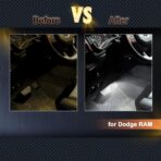 LED Interior Courtesy Lights Footwell Lights Under Dashboard Courtesy Floor Lamp for Dodge RAM,for Durango,Nitro,for Jeep Wrangler,Liberty,Grand Cherokee,18-SMD Under Hood Lamp (White) - Image 6