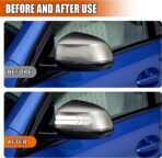 2PCS Car Rear View Mirror Sticker Decal, Waterproof Vinyl Car Body Reflective Stripes, Vehicle Side Mirror DIY Stickers Decoration, Anti-Collision Warning Auto Decals for Most Cars (White) - Image 3