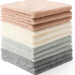 12 Pack Cleaning Cloth,Ultra Soft Absorbent Quick Drying Microfiber Cleaning rags,No scratches,Reusable,Washable,Lint Free Cleaning Towels for Kitchen,Window,Glass,car,11.8"×11.8",(Multicolor)