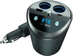 Car and Driver Smart FM Transmitter Bluetooth Cup Holder, Compatible with Alexa, Siri, and Google Assistant for Car, Dual USB-A and USB-C PD Fast-Charging Ports and Cigarette Lighter 12V Power Sockets - Image 5