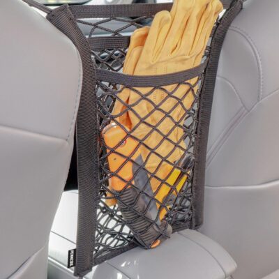 Pennzoil Car Storage Pocket Between Seats, Road Trip Must Haves For Kids, Dog Back Seat Barrier For SUV, Mesh Bag Car Organizer Car Trash Can Bin, Purse Holder For Car Kids Pet Dog Car Divider - Image 3