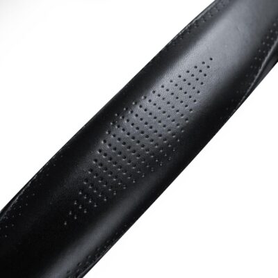 HAOKAY Top Grade Black Genuine Leather Steering Wheel Cover Men Women, Luxury Steering Wheel Cover for Cars, SUVS and Trucks，Universal 14.5-15 inch - Image 4