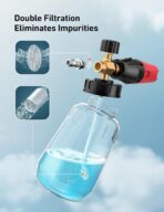 AstroAI Foam Cannon, Heavy Duty Car Foam Blaster Wide Neck Adjustable Snow Foam Lance and Thick Foam for Pressure Washer with 1/4" Quick Connector,1L Bottle - Image 2