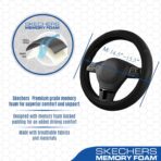 Skechers Memory Foam Steering Wheel Cover,Grade Protein Leather Steering Wheel Cover,Universal Anti-Slip Fit 14" 1/2-15" Car Wheel Cover for Men Women Fit Suvs,Vans,Sedans,Car,Trucks,Black - Image 4